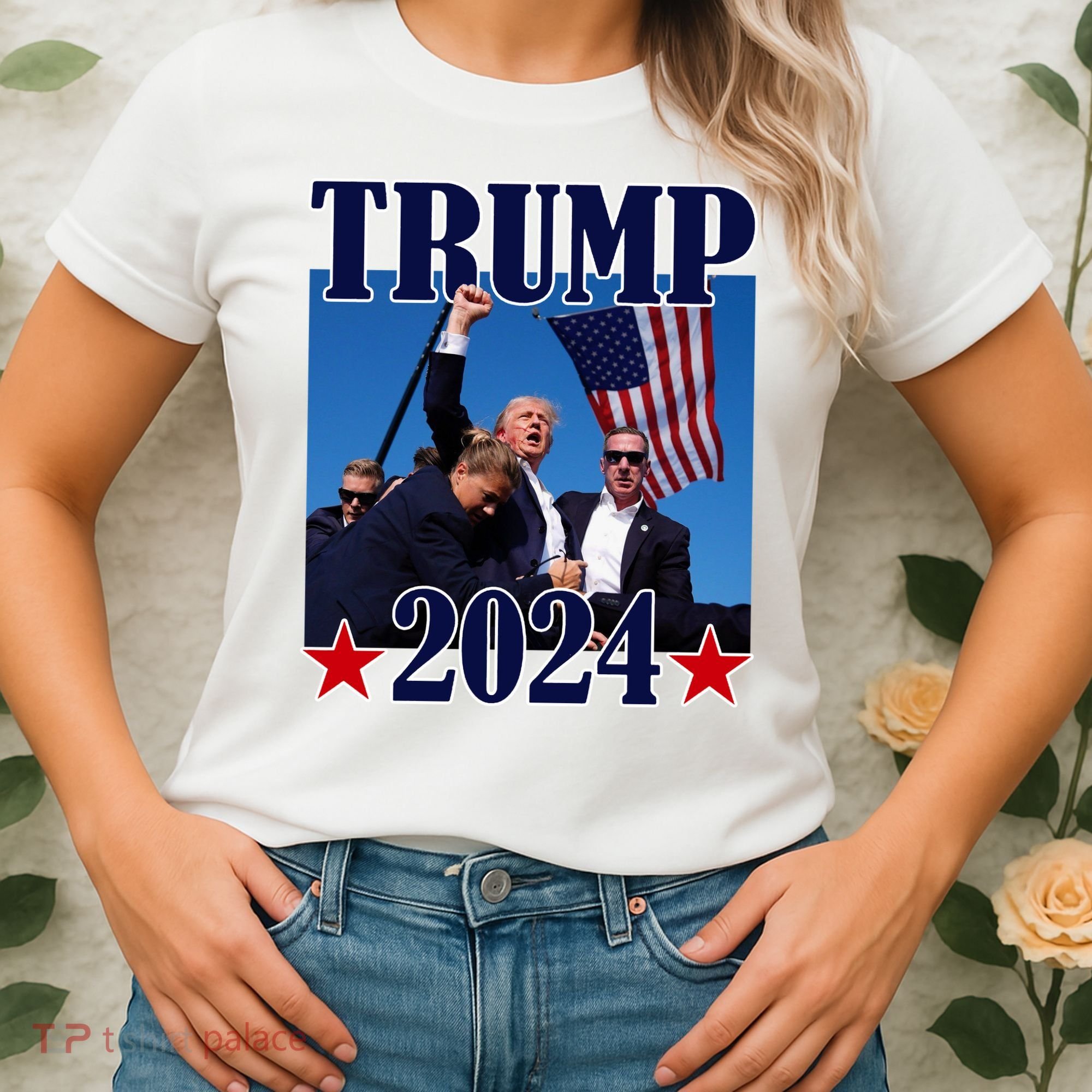 Trump Shot Assassination Attempt 2024 Fight Fight Fight Women's T-Shirt