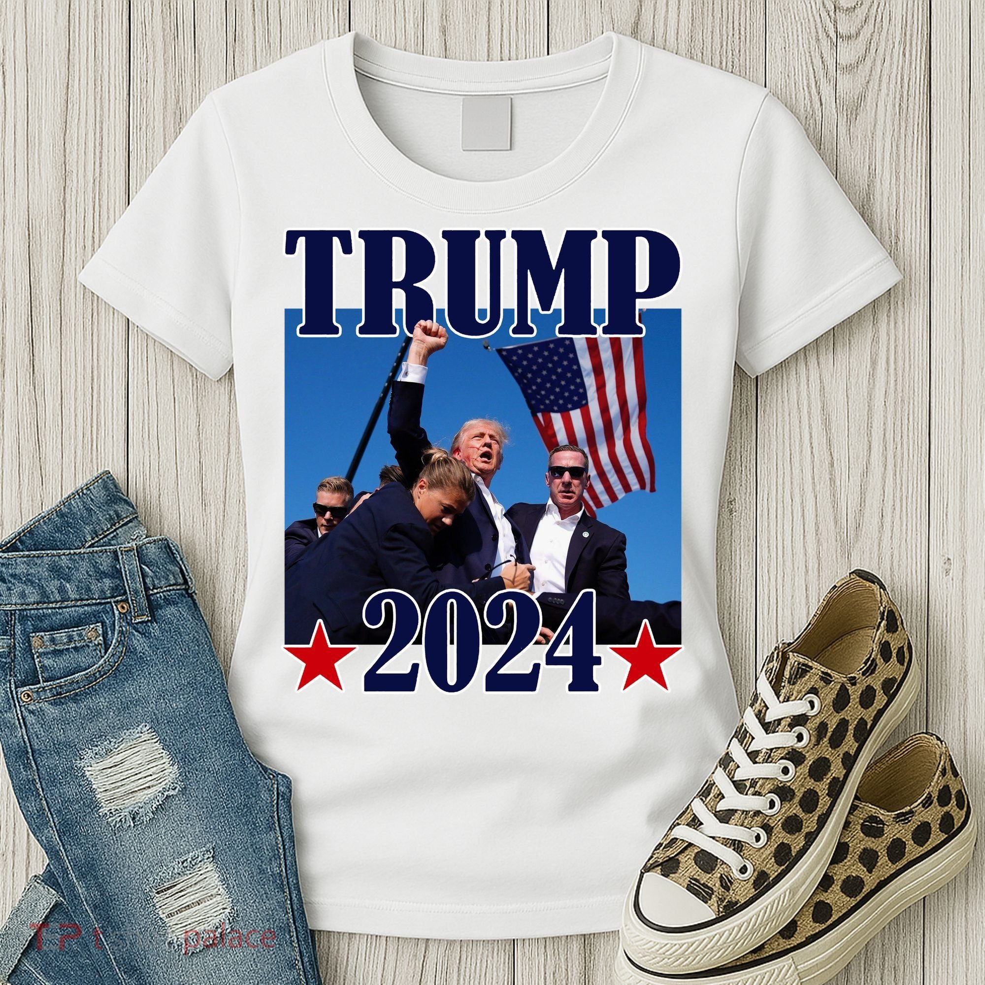 Trump Shot Assassination Attempt 2024 Fight Fight Fight Women's T-Shirt