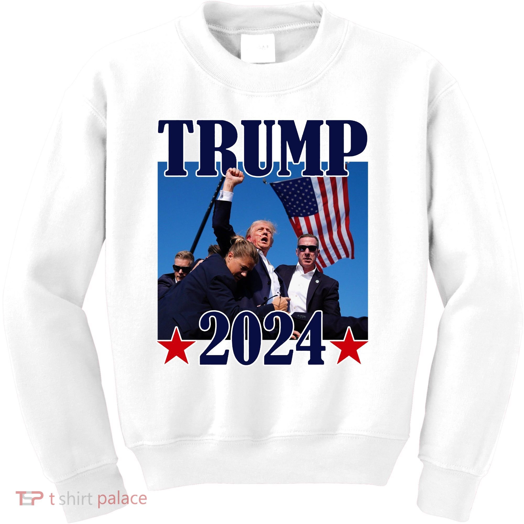 Trump Shot Assassination Attempt 2024 Fight Fight Fight Kids Sweatshirt