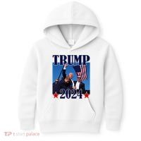 Trump Shot Assassination Attempt 2024 Fight Fight Fight Kids Hoodie thumb 0