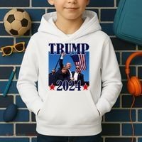 Trump Shot Assassination Attempt 2024 Fight Fight Fight Kids Hoodie thumb 2