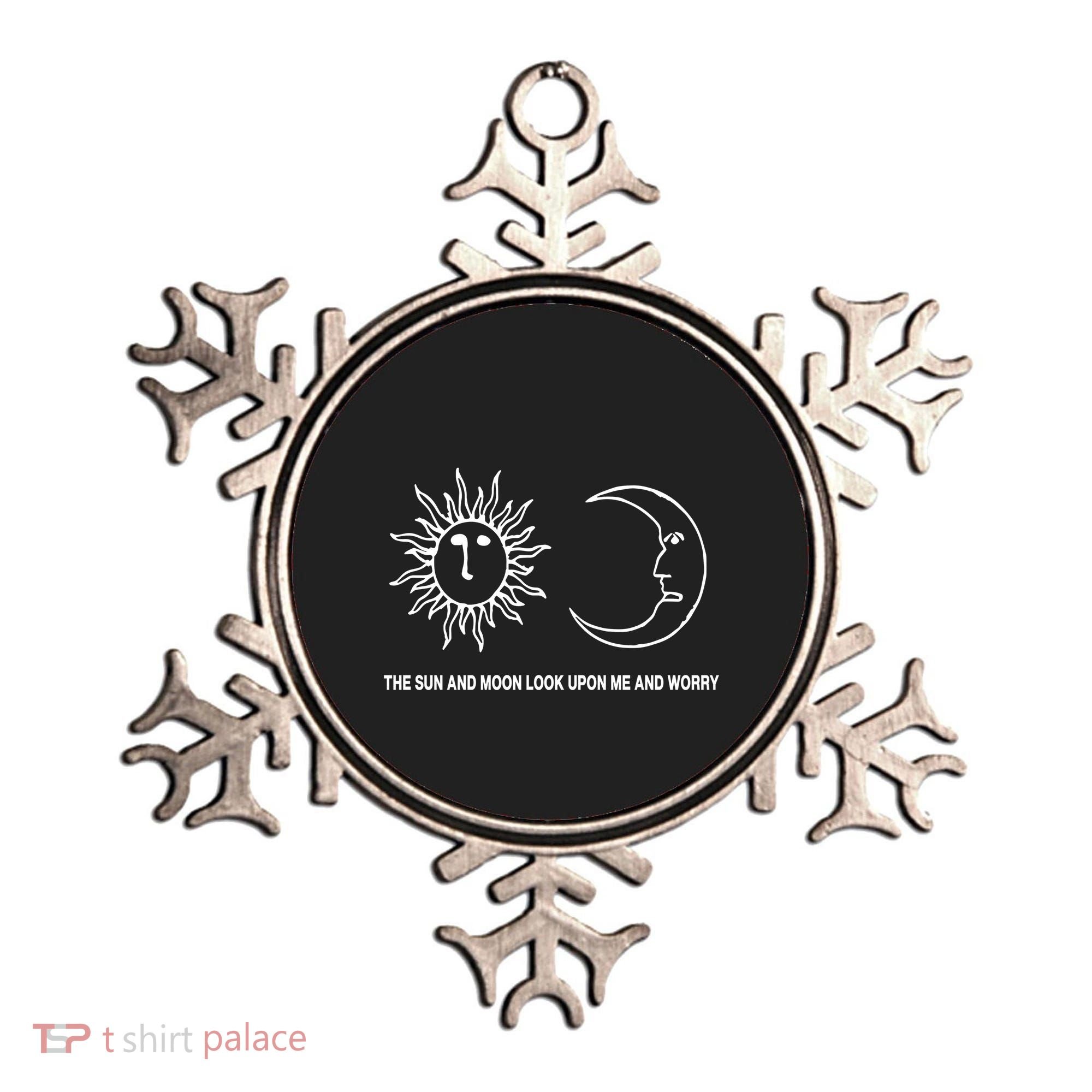 The Sun And Moon Look Upon Me And Worry Ornament