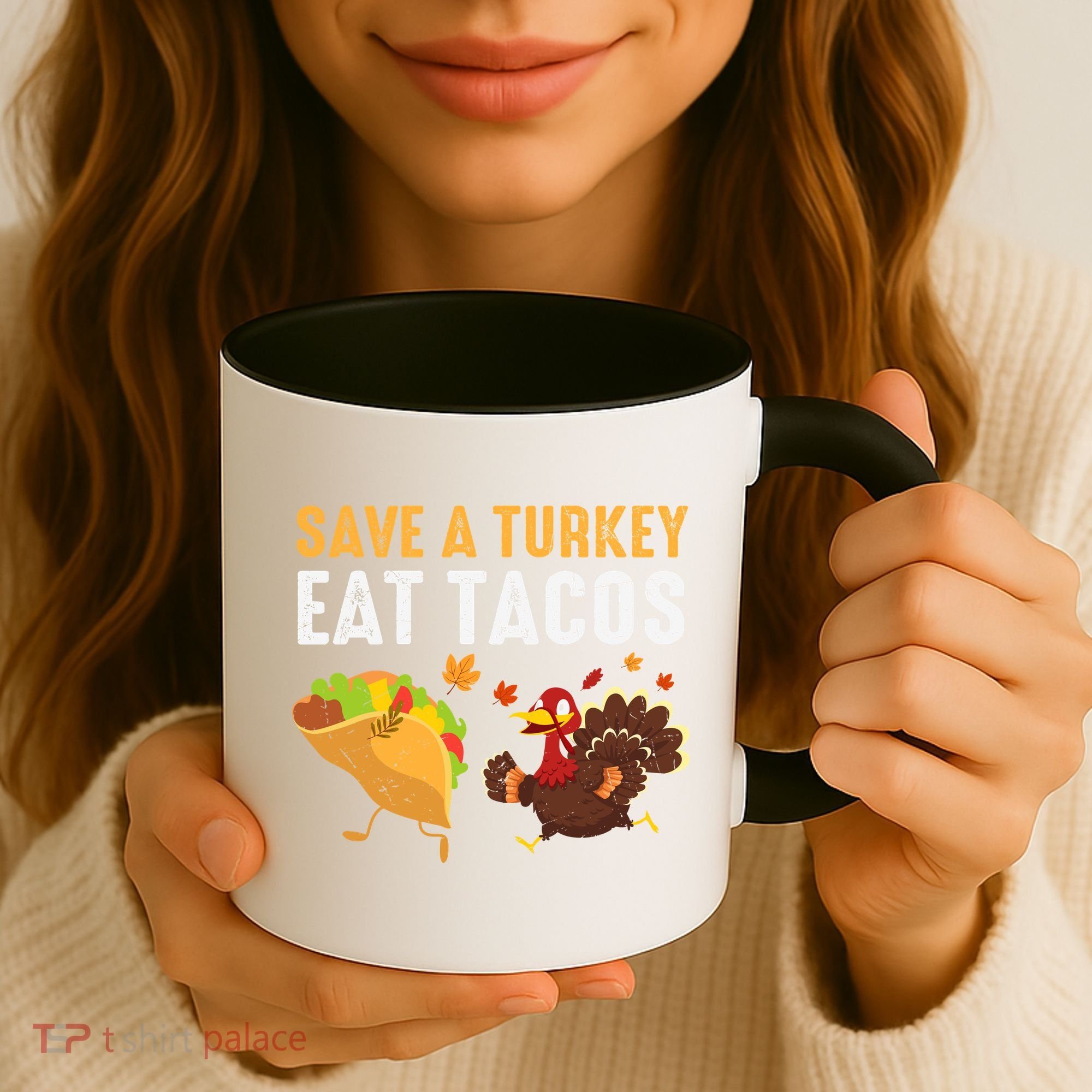 Thanksgiving Save A Turkey Eat Tacos Coffee Mug