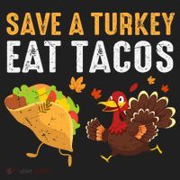 Thanksgiving Save A Turkey Eat Tacos Beanie thumb 2
