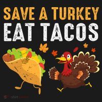 Thanksgiving Save A Turkey Eat Tacos Pajama Set thumb 2