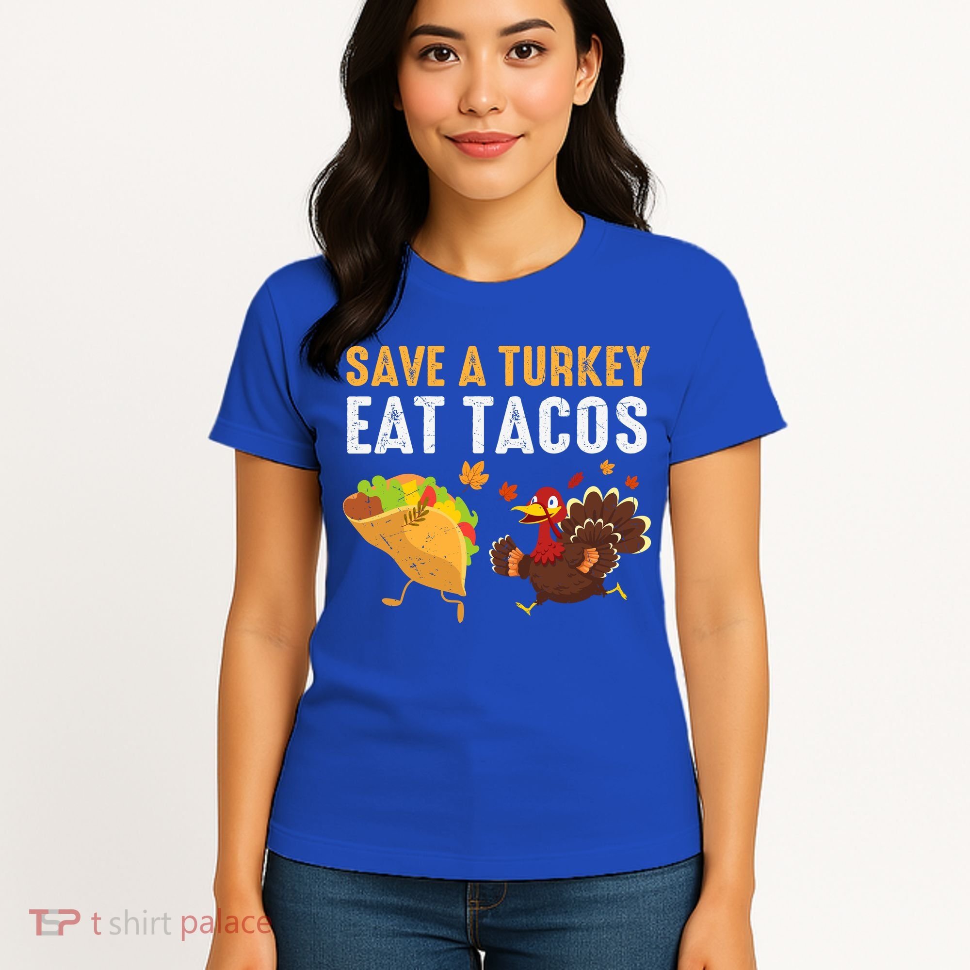 Thanksgiving Save A Turkey Eat Tacos Women's T-Shirt