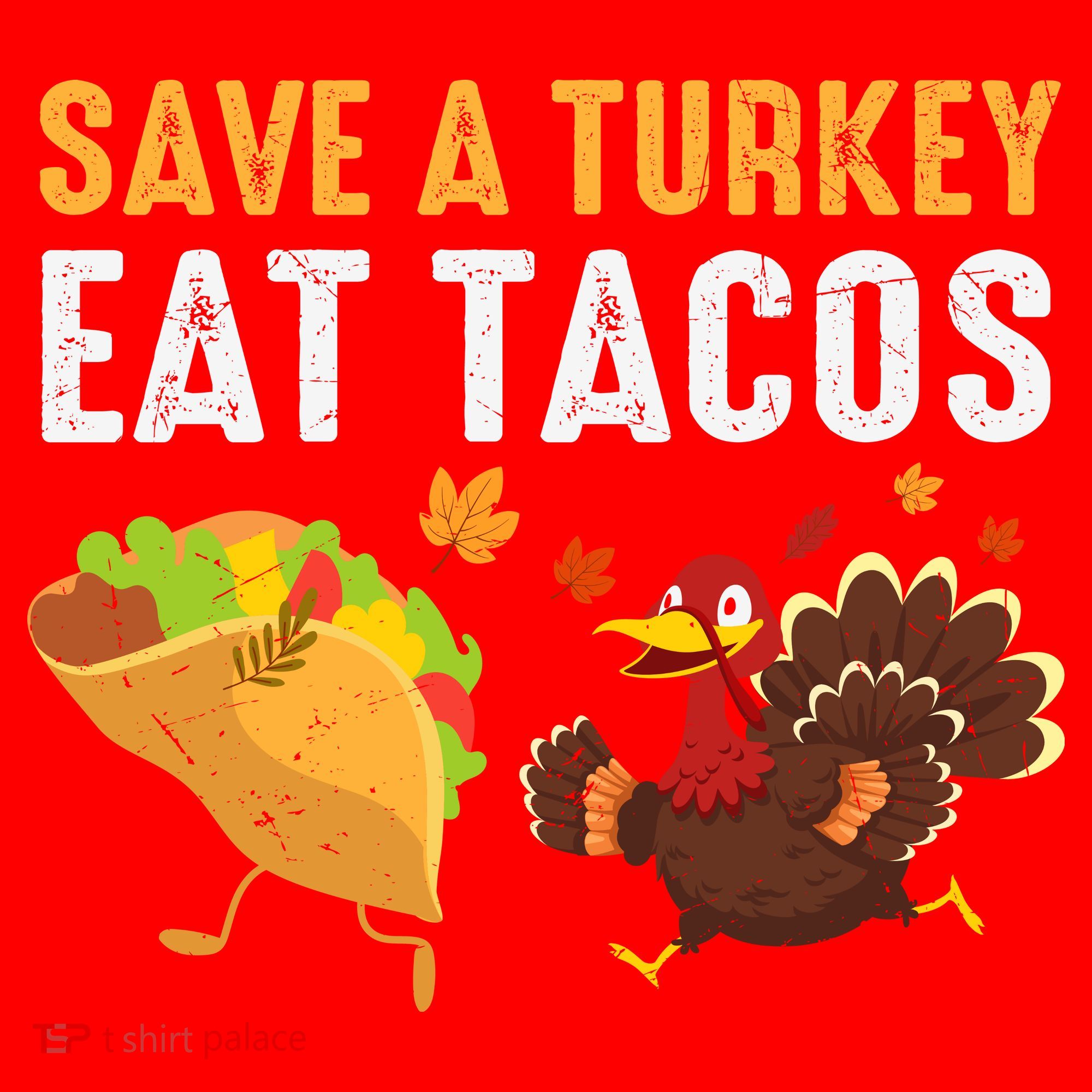Thanksgiving Save A Turkey Eat Tacos Santa Hat