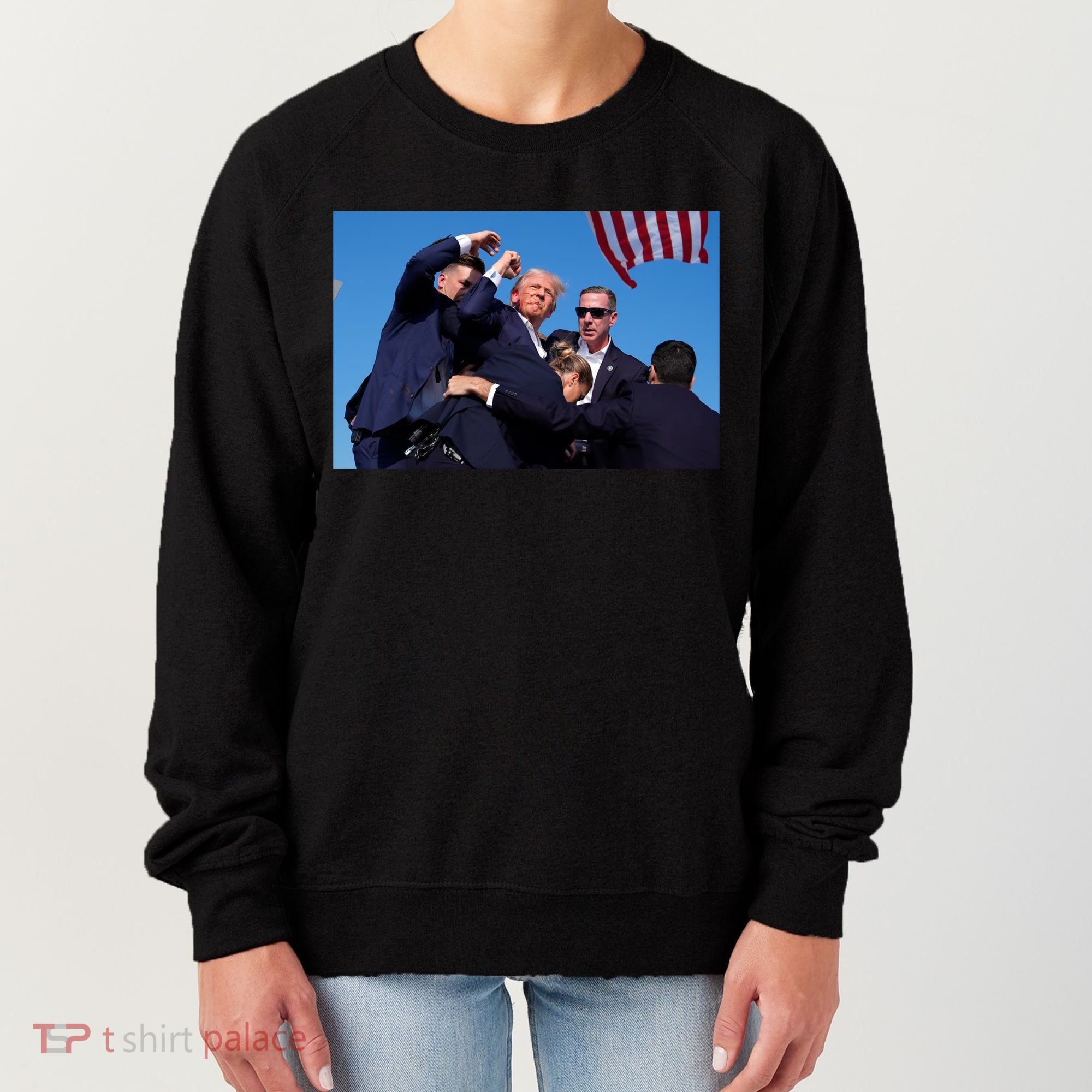 Trump Shot At Rally America Women's Sweatshirt