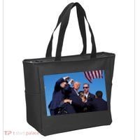 Trump Shot At Rally America Tote Bag thumb 2