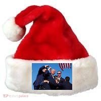 Trump Shot At Rally America Santa Hat thumb 0