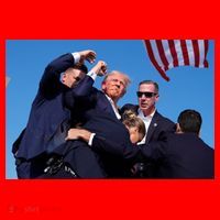 Trump Shot At Rally America Santa Hat thumb 1