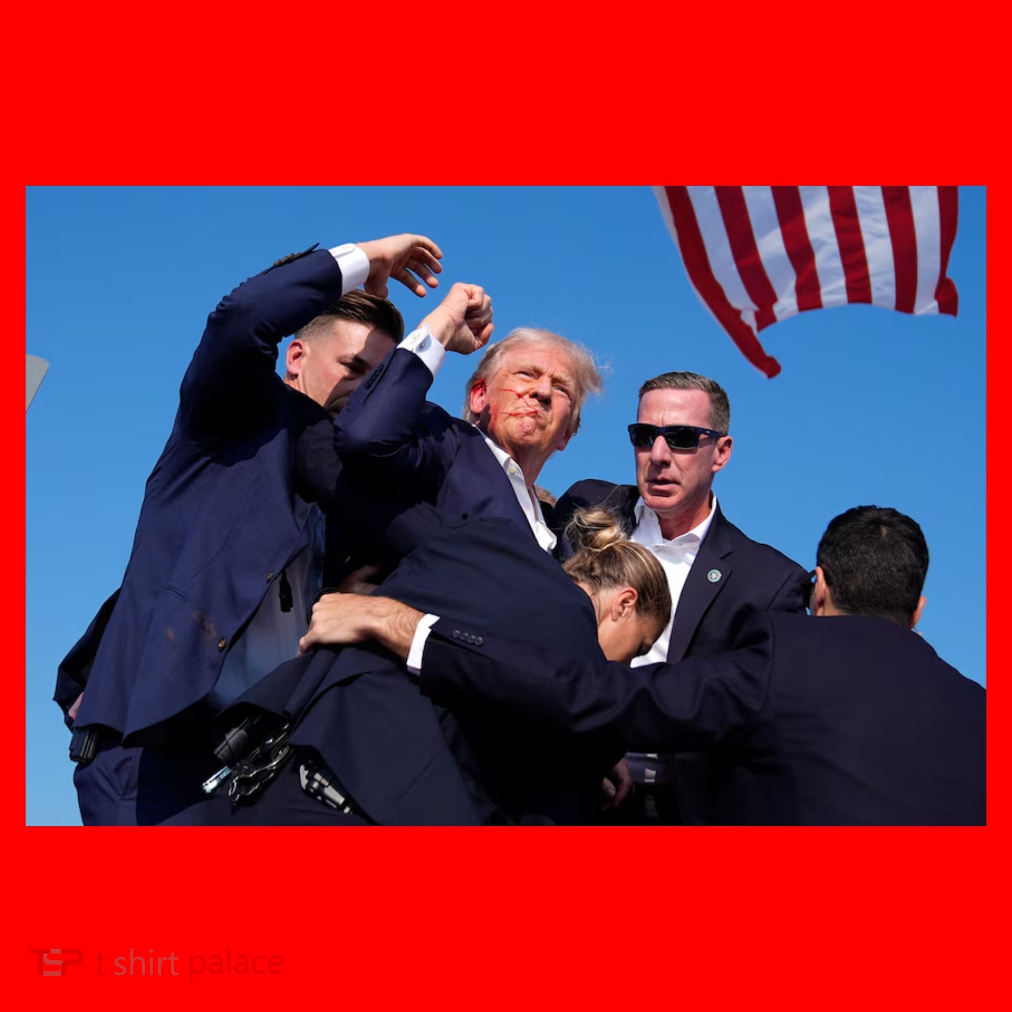 Trump Shot At Rally America Santa Hat