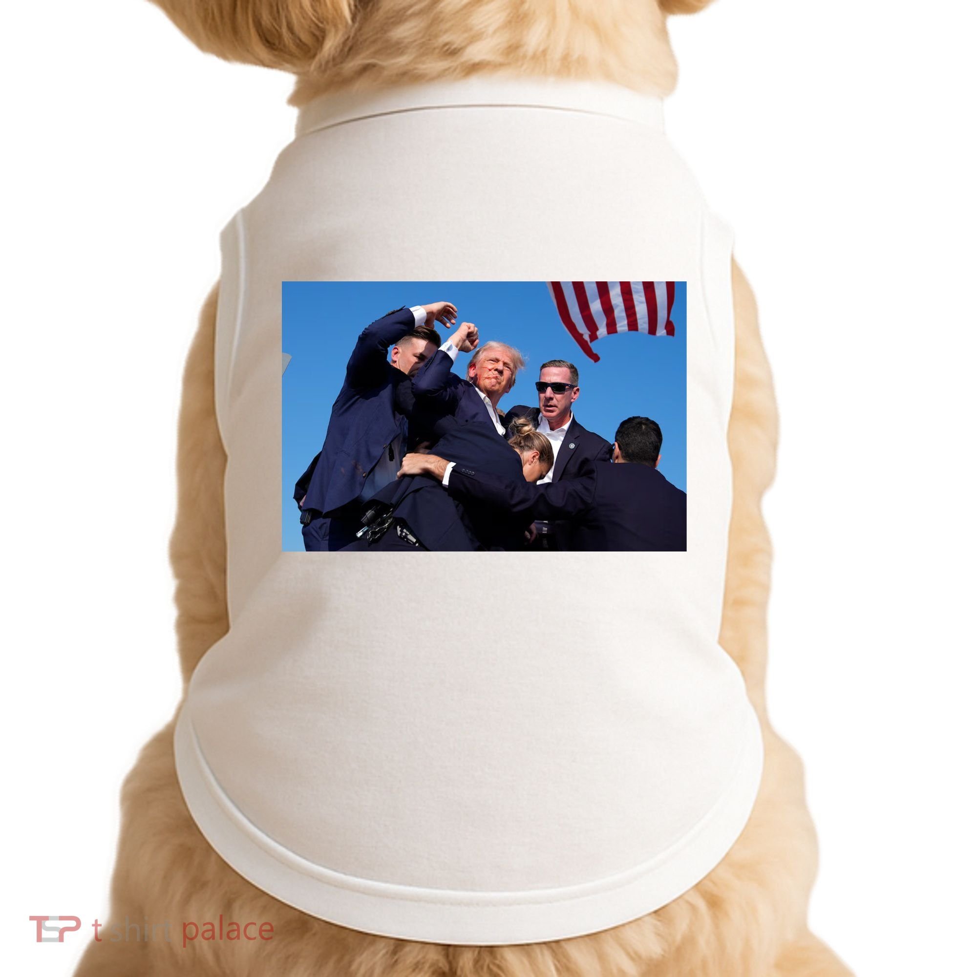 Trump Shot At Rally America Doggie Tank