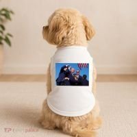 Trump Shot At Rally America Doggie Tank thumb 2