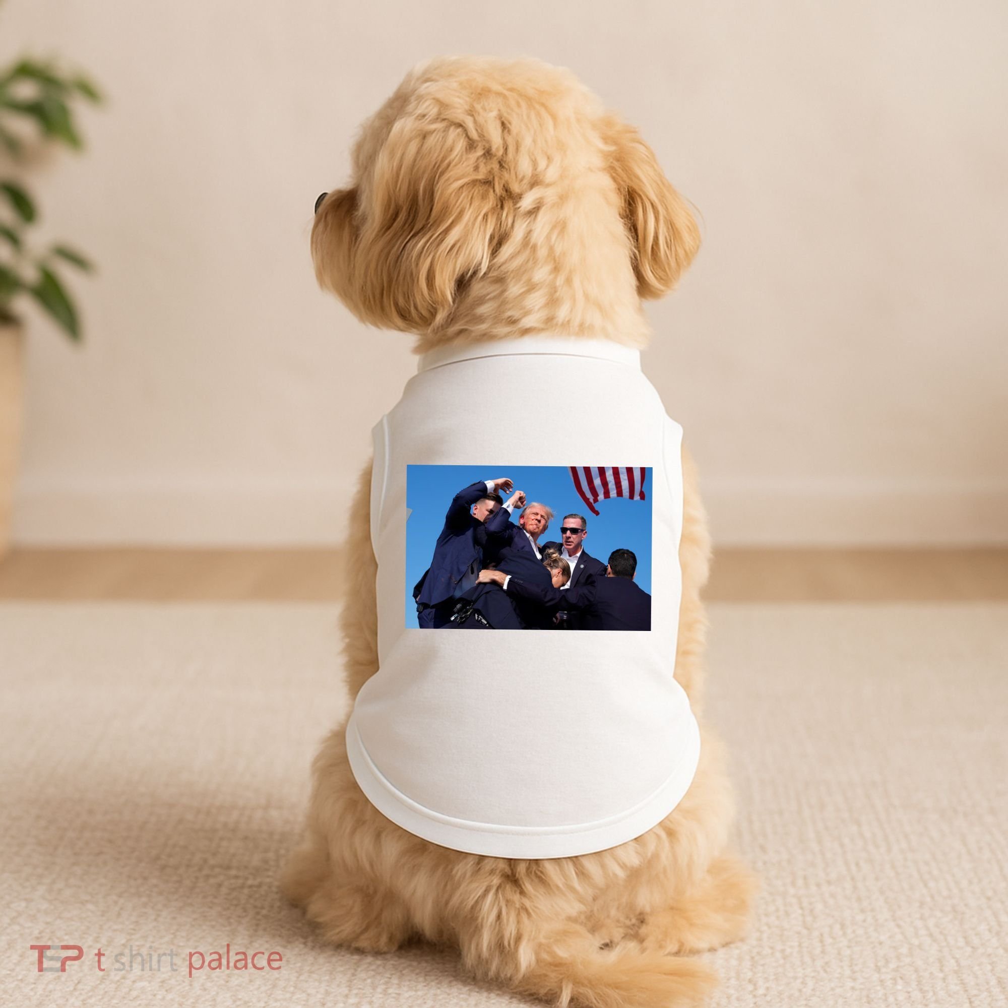 Trump Shot At Rally America Doggie Tank