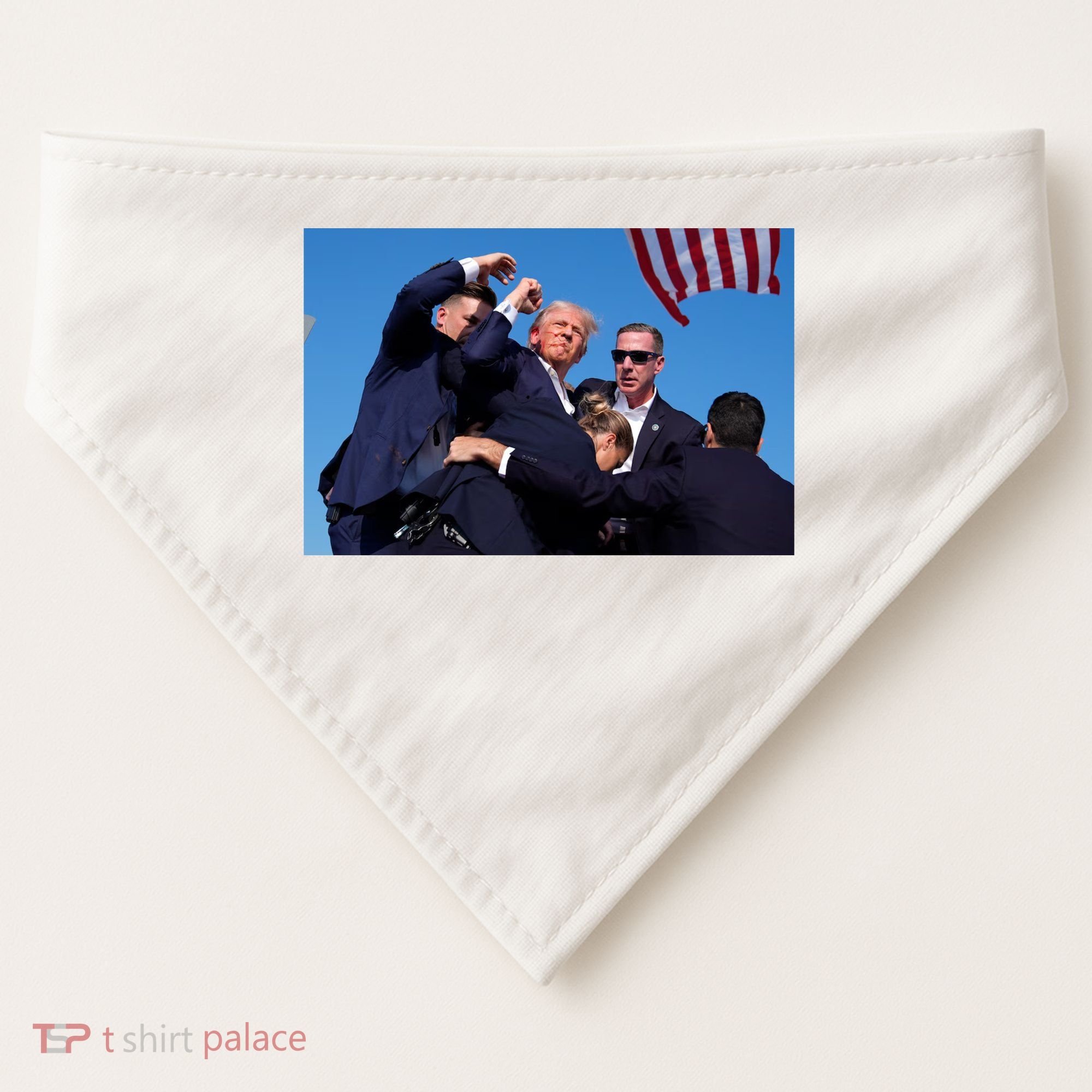 Trump Shot At Rally America USA-Made Doggie Bandana