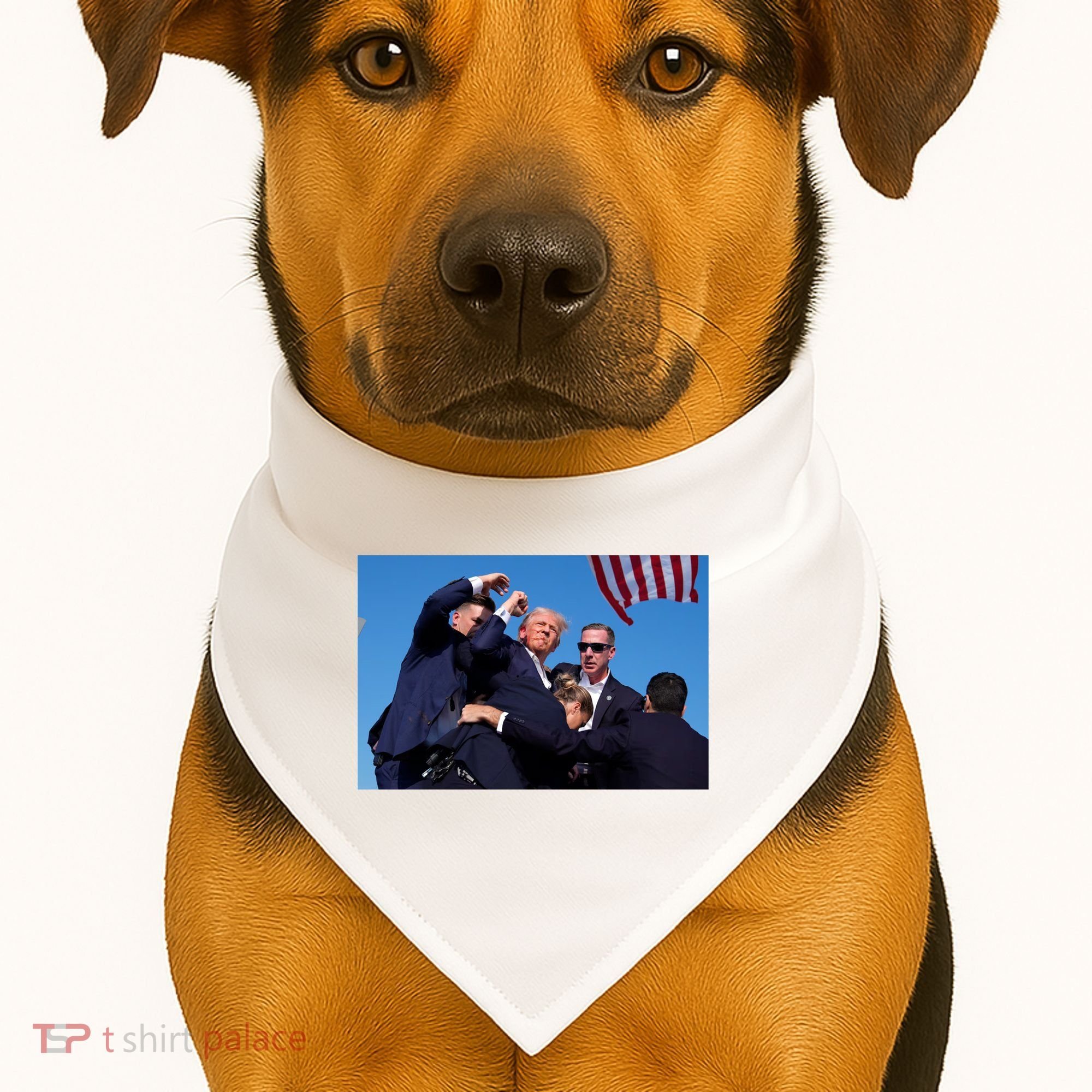 Trump Shot At Rally America USA-Made Doggie Bandana