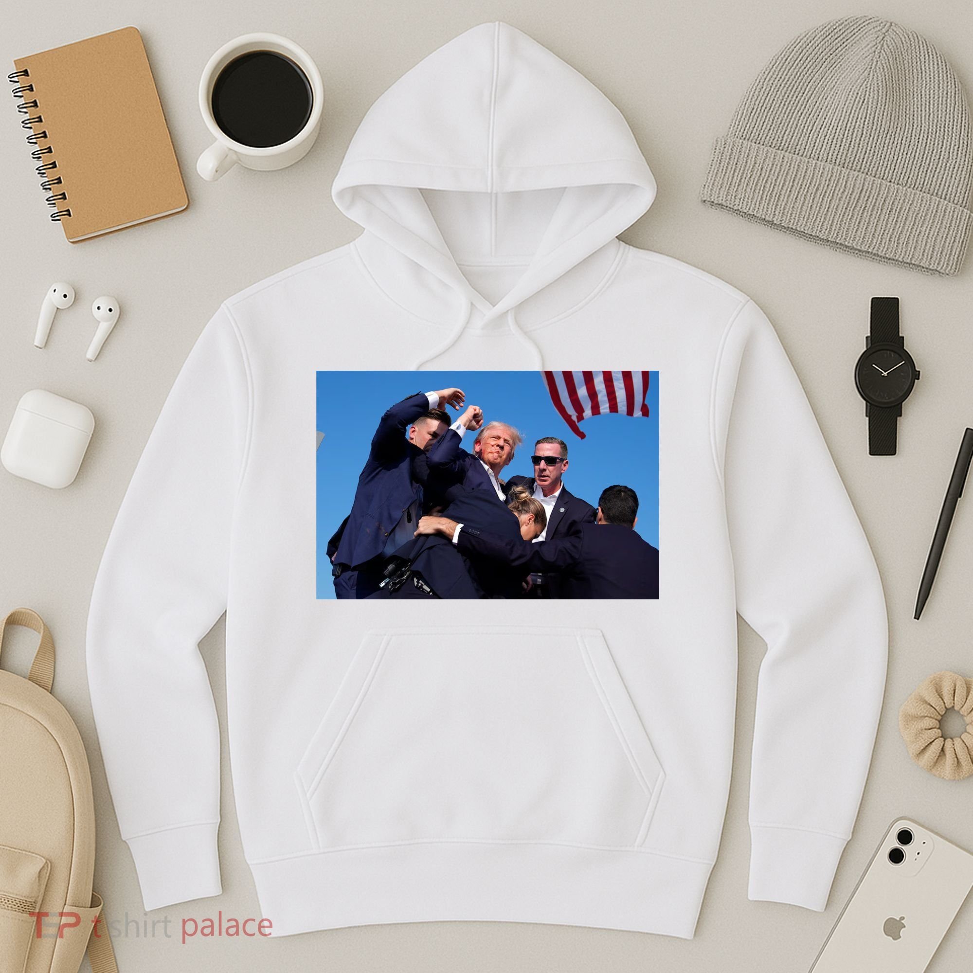 Trump Shot At Rally America Hoodie