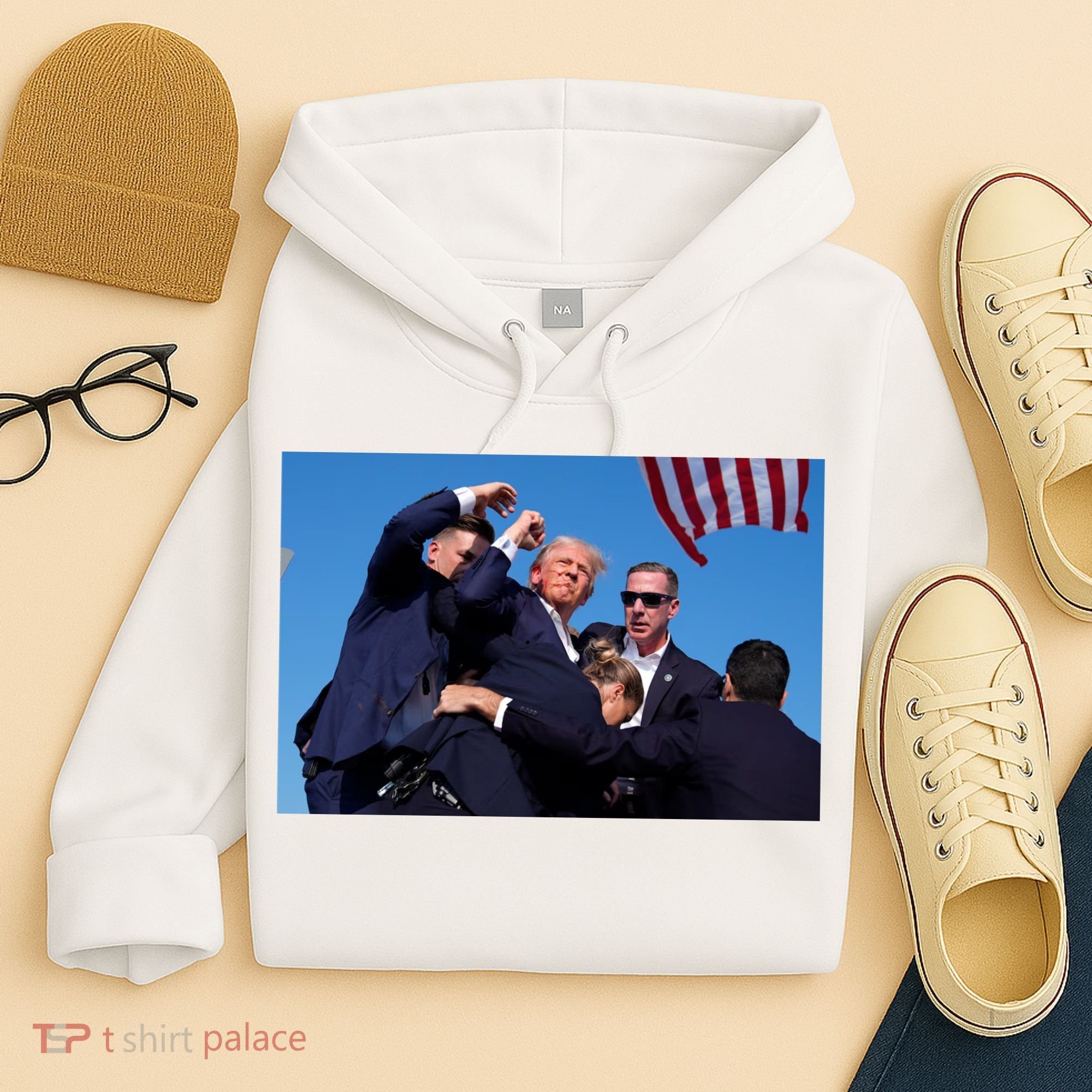 Trump Shot At Rally America Hoodie