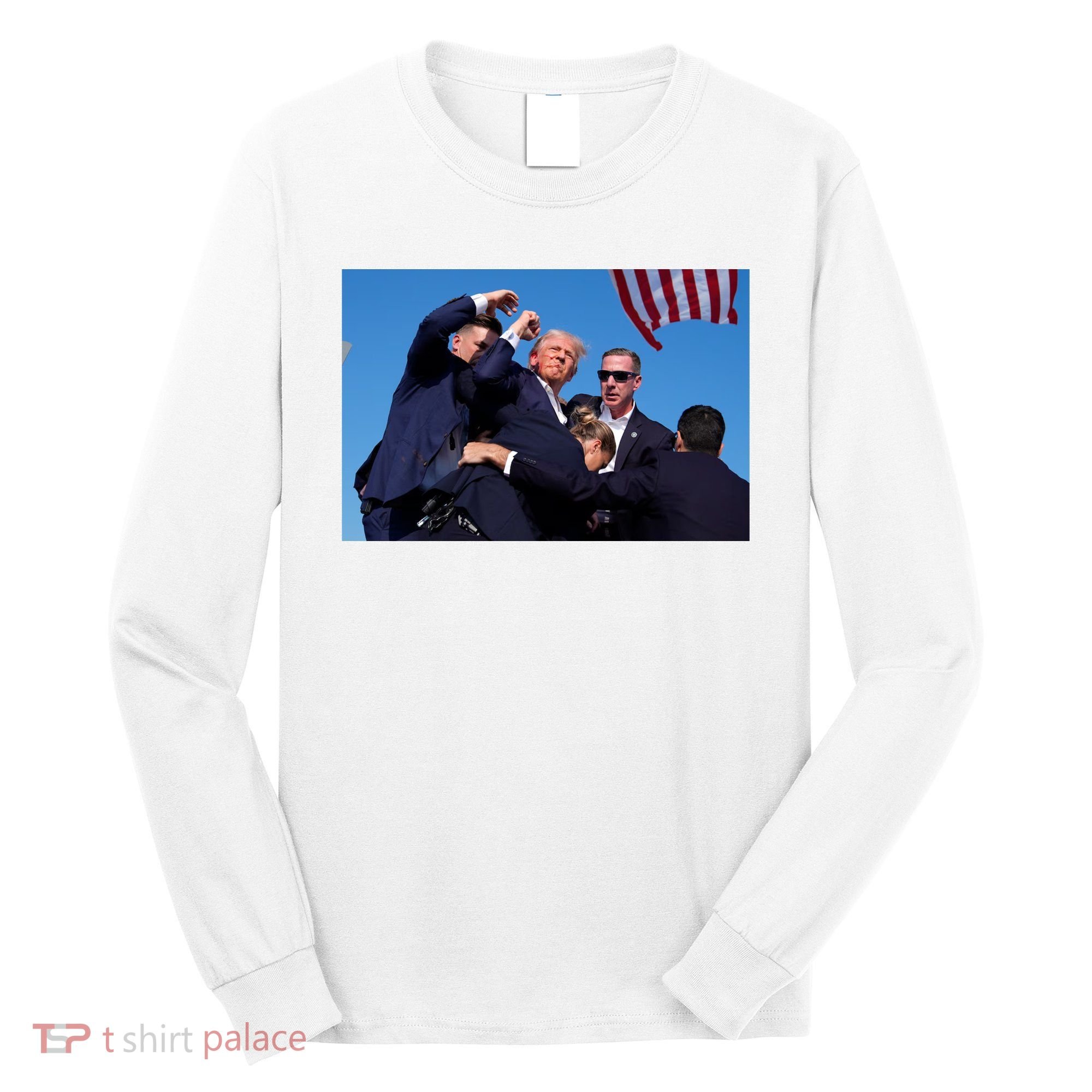 Trump Shot At Rally America Long Sleeve Shirt