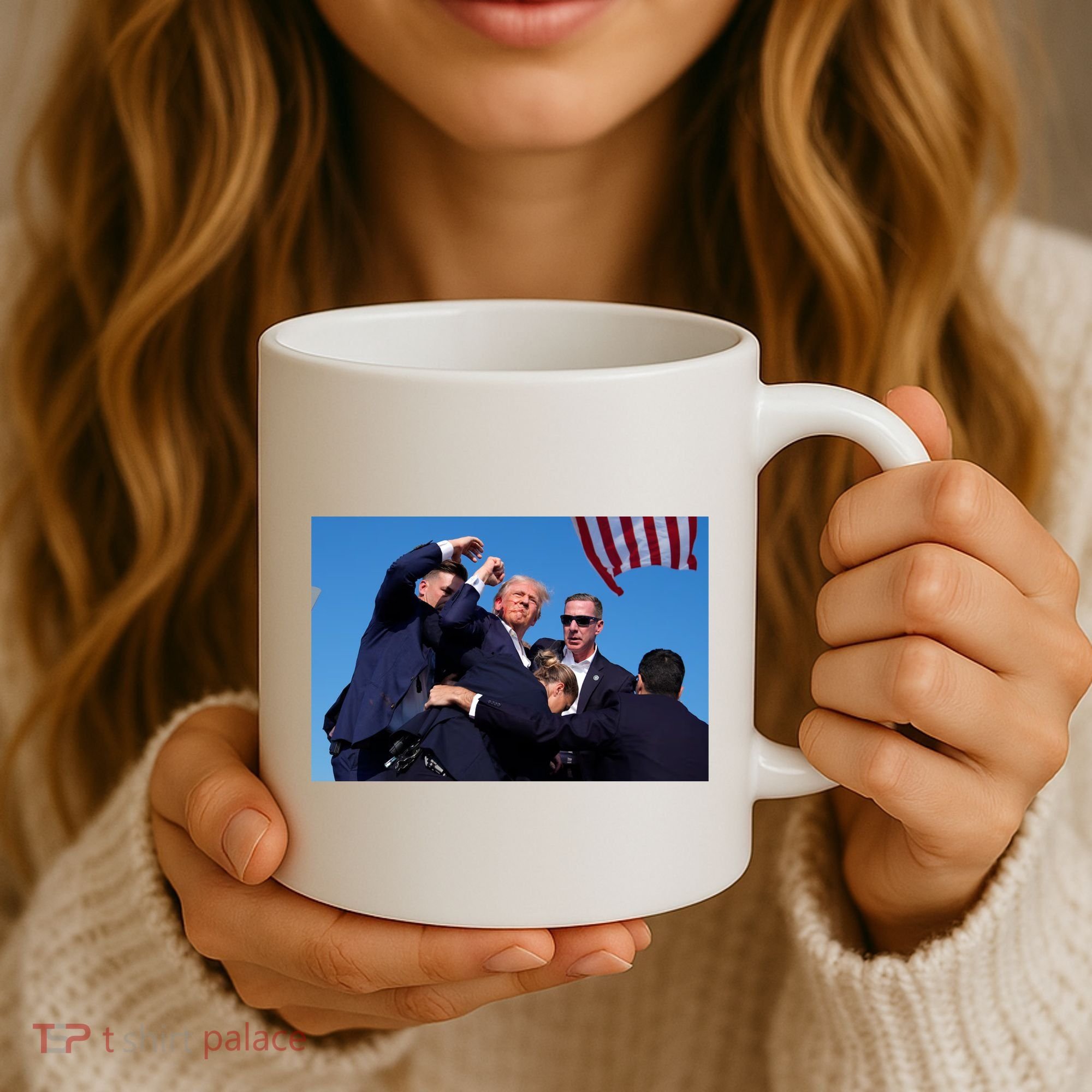 Trump Shot At Rally America Coffee Mug