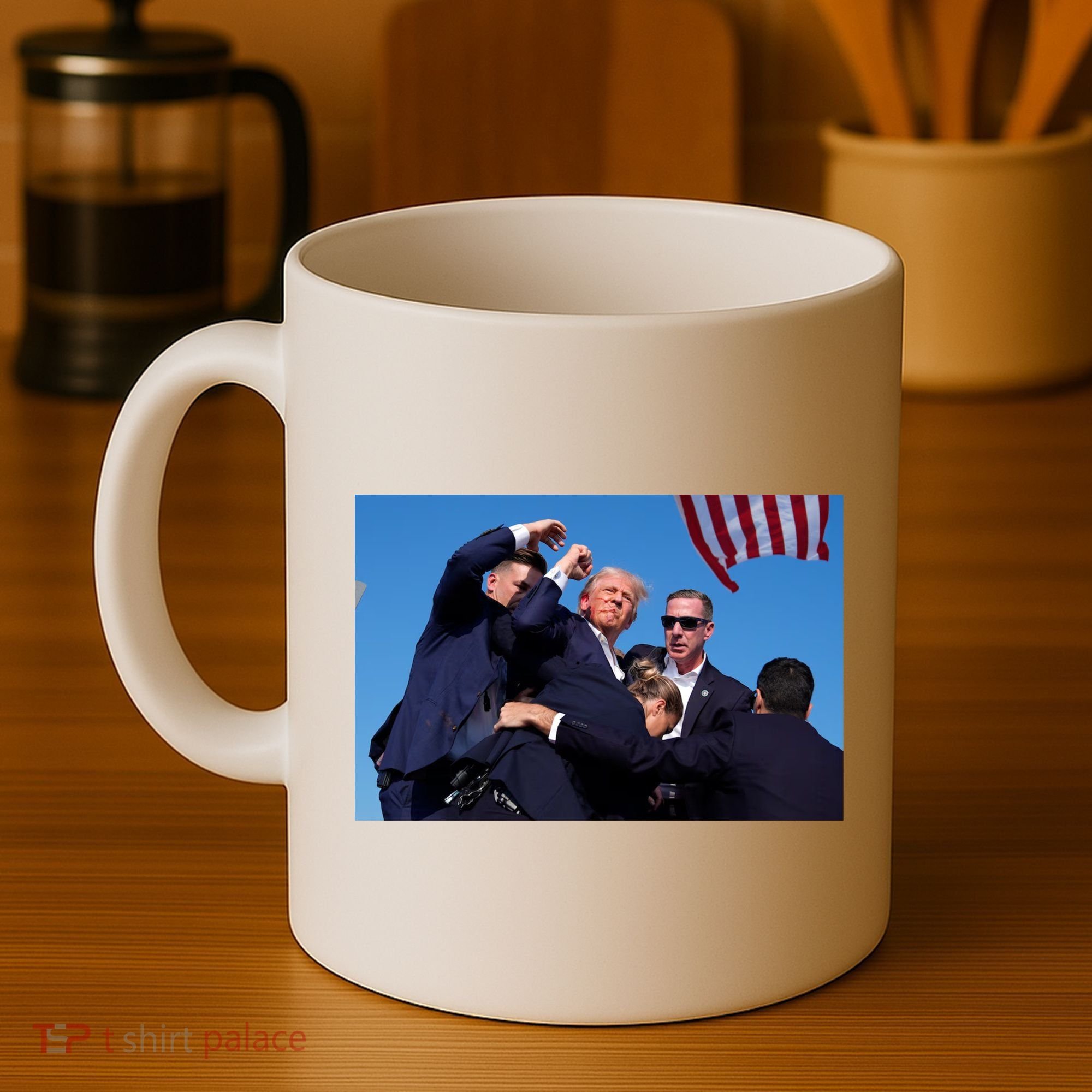 Trump Shot At Rally America Coffee Mug