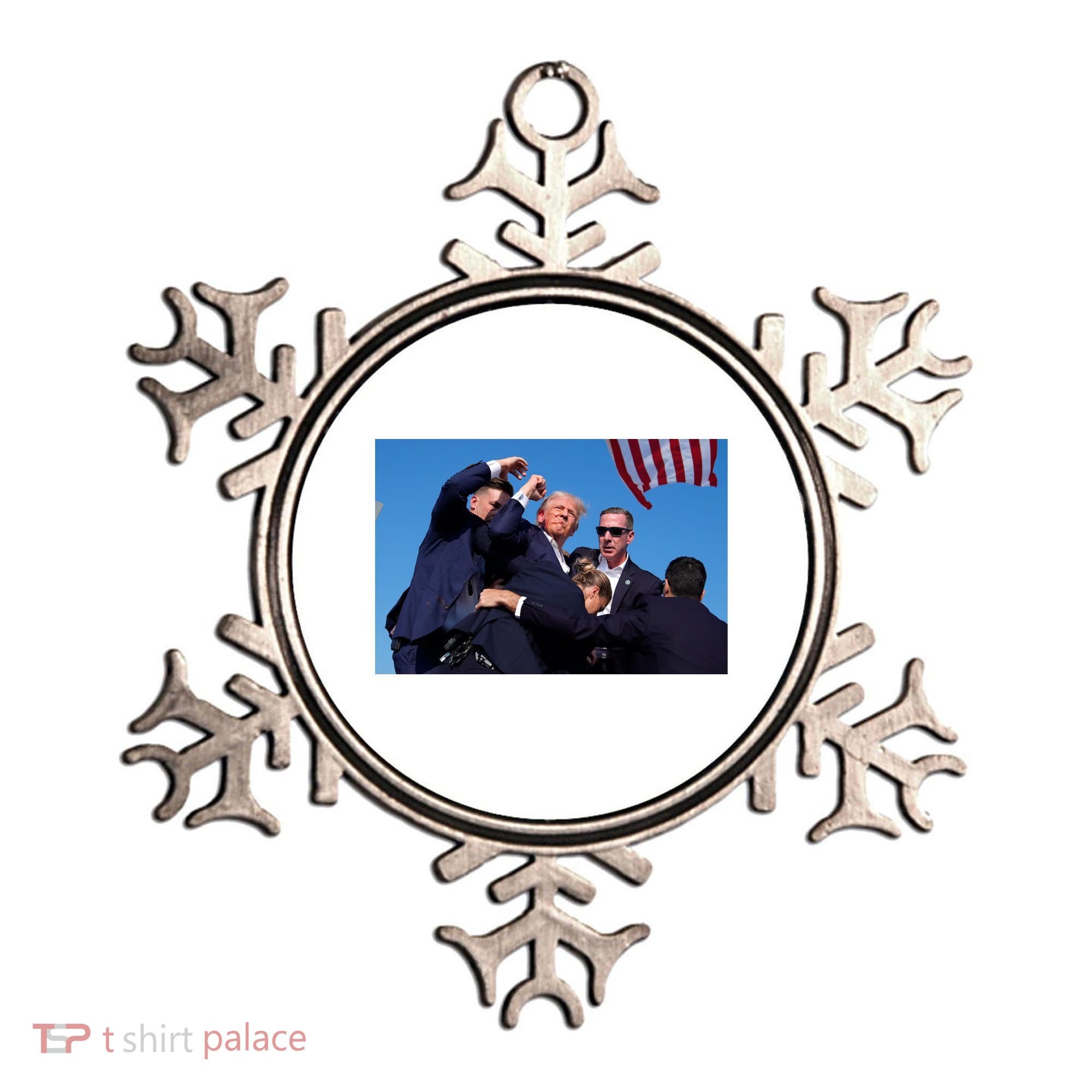 Trump Shot At Rally America Ornament