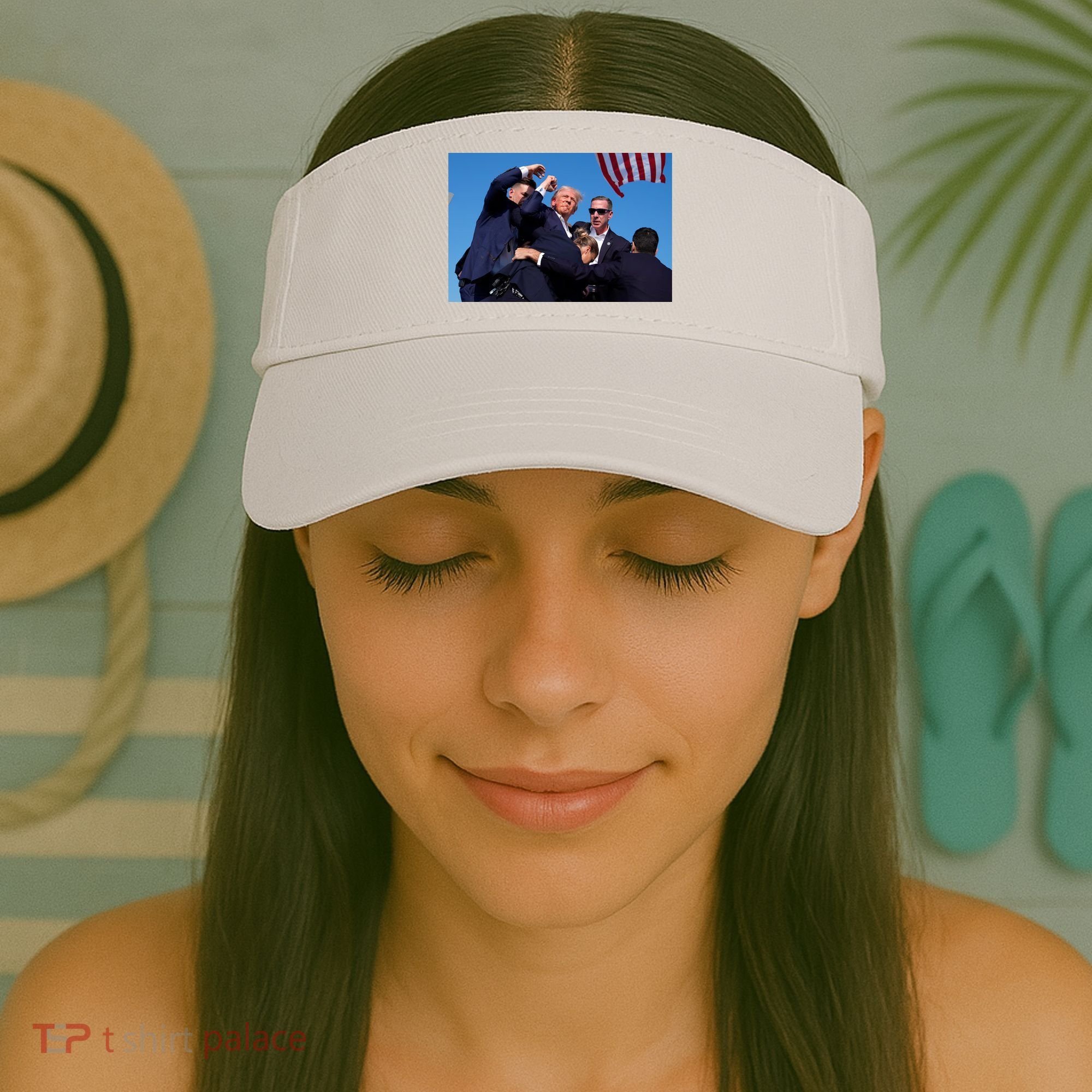 Trump Shot At Rally America Visor