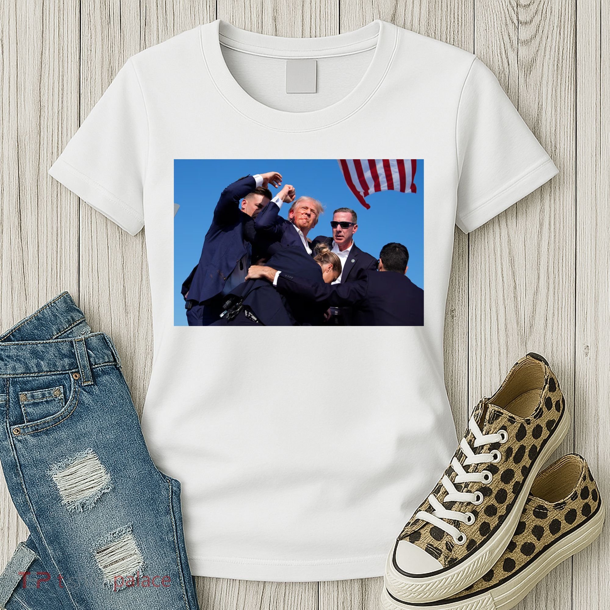 Trump Shot At Rally America Women's T-Shirt