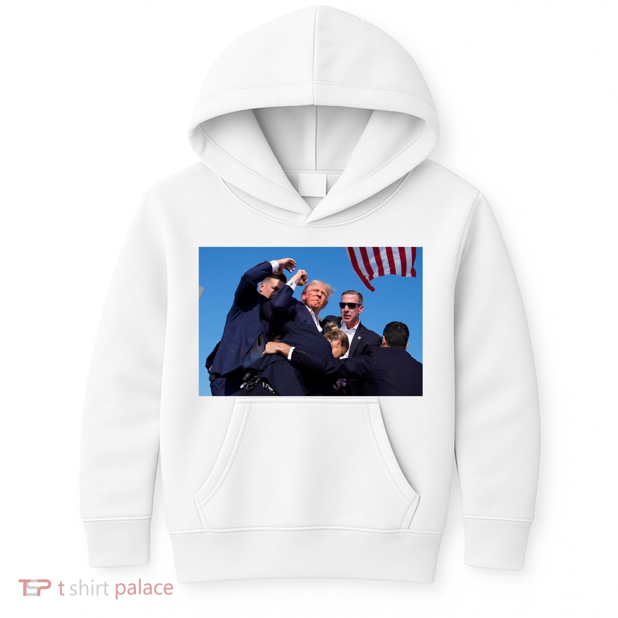 Trump Shot At Rally America Kids Hoodie