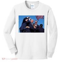 Trump Shot At Rally America Kids Long Sleeve Shirt thumb 0