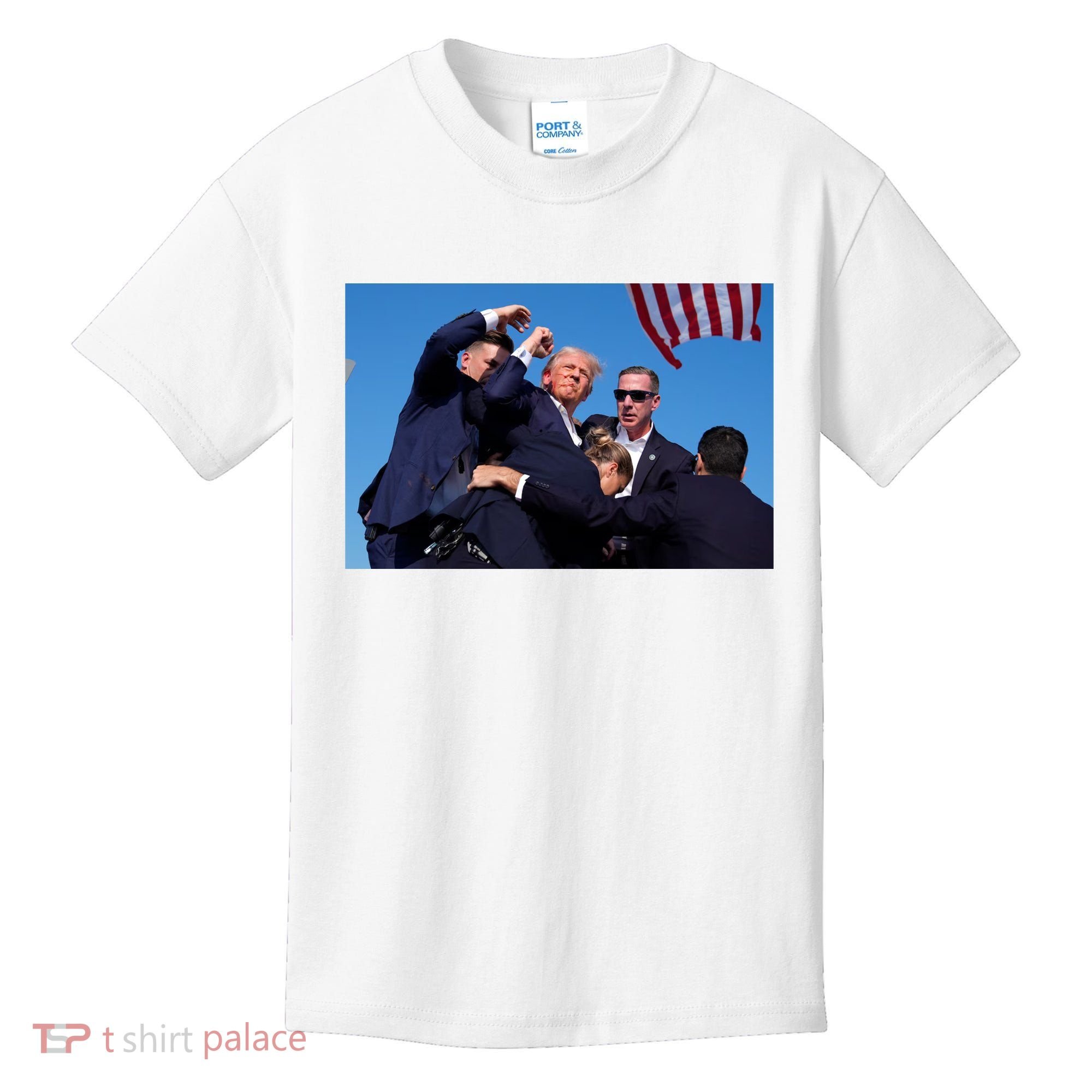 Trump Shot At Rally America Kids T-Shirt