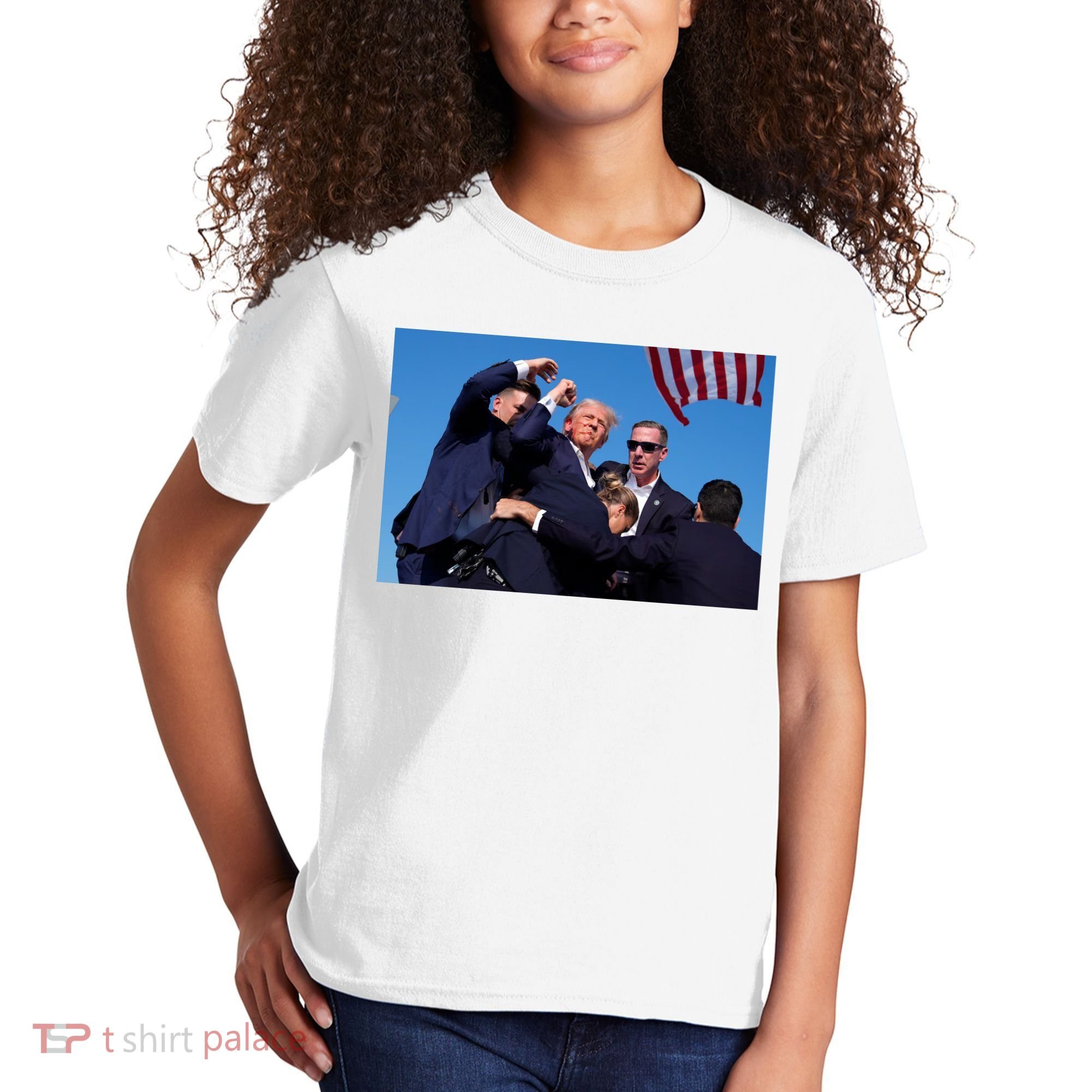 Trump Shot At Rally America Kids T-Shirt