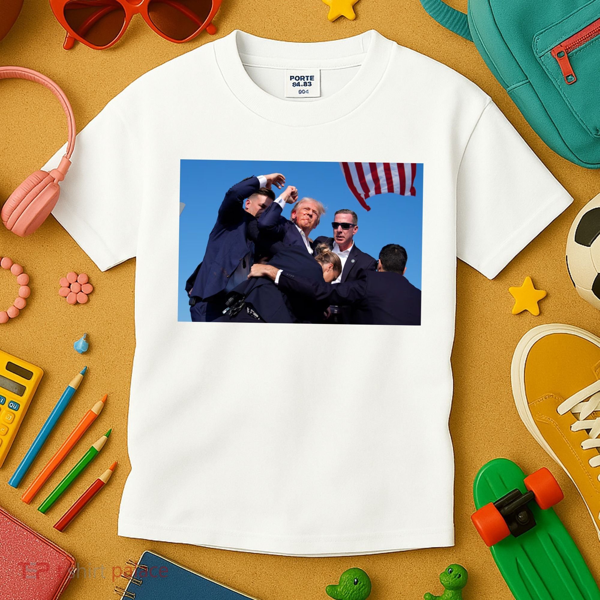 Trump Shot At Rally America Kids T-Shirt