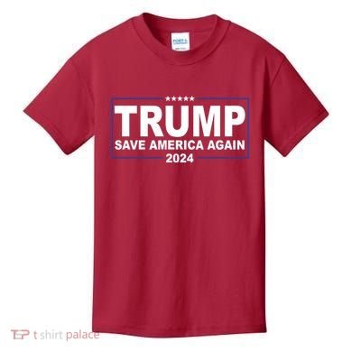 Trump Save America Again 2024 Kids T-Shirt
