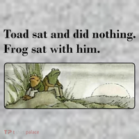 Toad Sat And Did Nothing Frog Sat With Him Toddler T-Shirt thumb 2