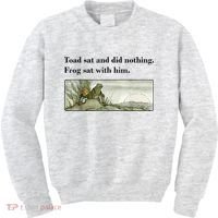Toad Sat And Did Nothing Frog Sat With Him Kids Sweatshirt thumb 0