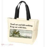 Toad Sat And Did Nothing Frog Sat With Him Tote Bag thumb 3