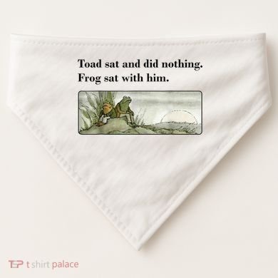 Toad Sat And Did Nothing Frog Sat With Him USA-Made Doggie Bandana