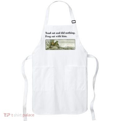 Toad Sat And Did Nothing Frog Sat With Him Apron