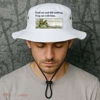 Toad Sat And Did Nothing Frog Sat With Him Bucket Hat thumb 2