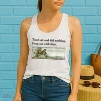 Toad Sat And Did Nothing Frog Sat With Him Women's Tank Top thumb 2