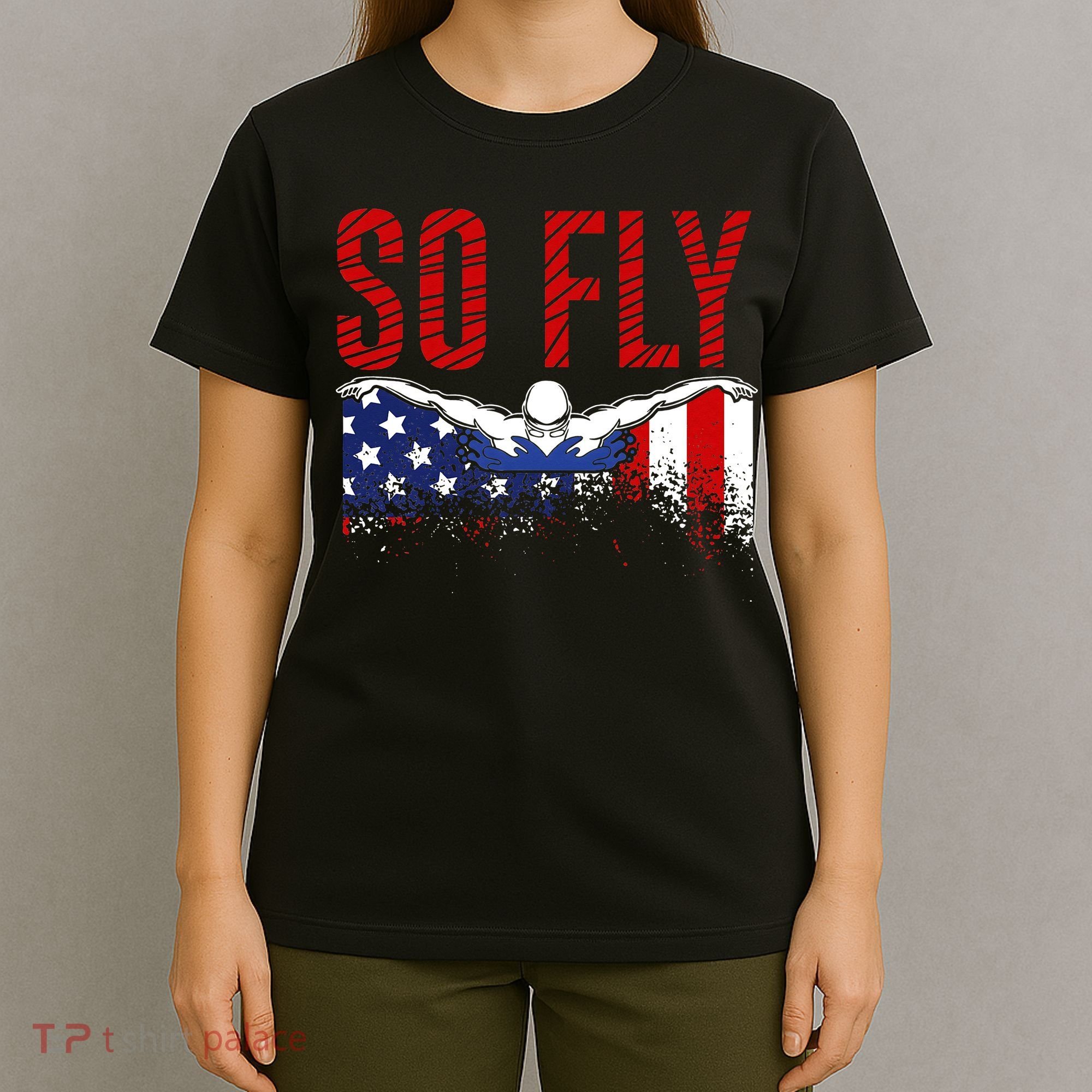Team Sports Athlete So Fly USA Swimming T-Shirt