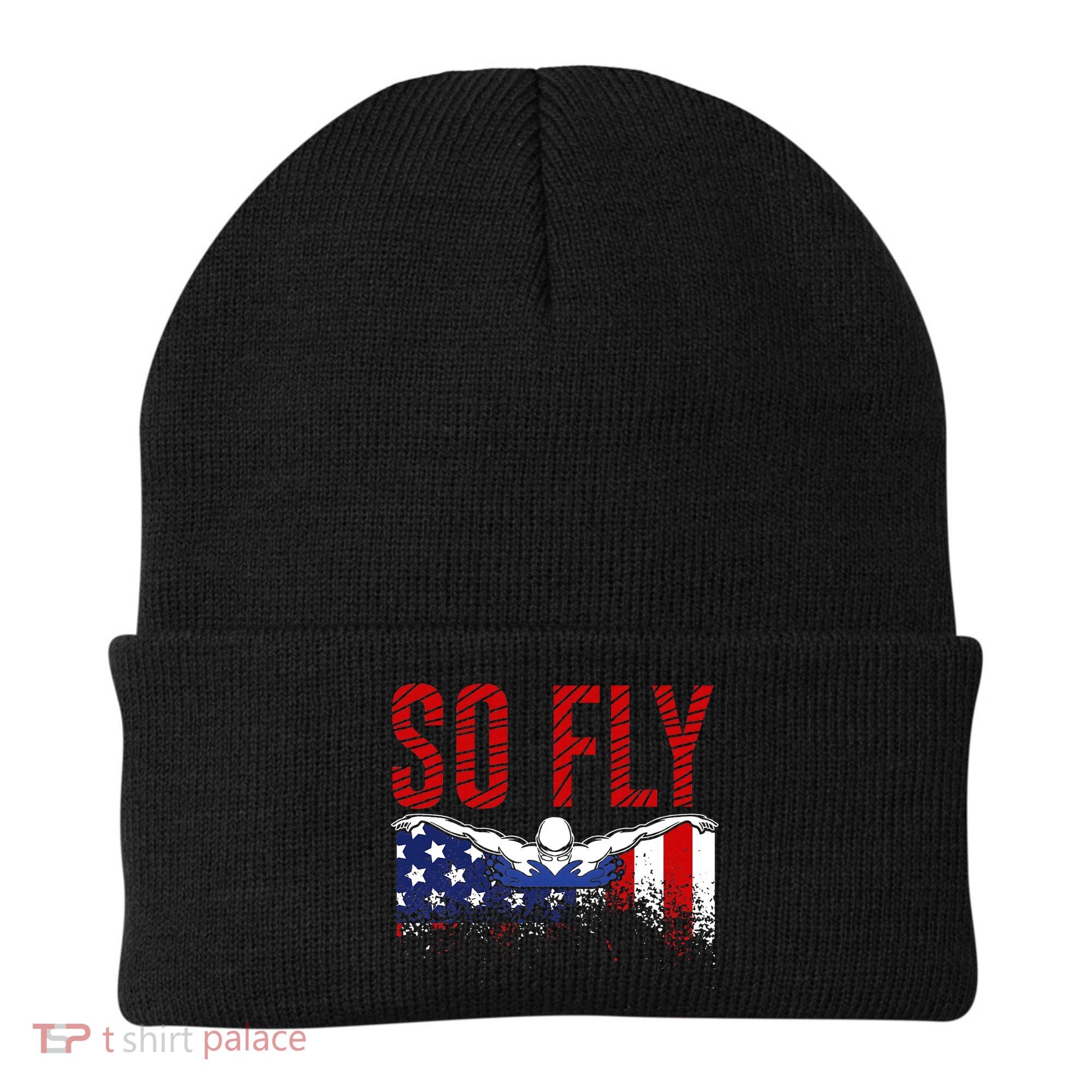 Team Sports Athlete So Fly USA Swimming Beanie