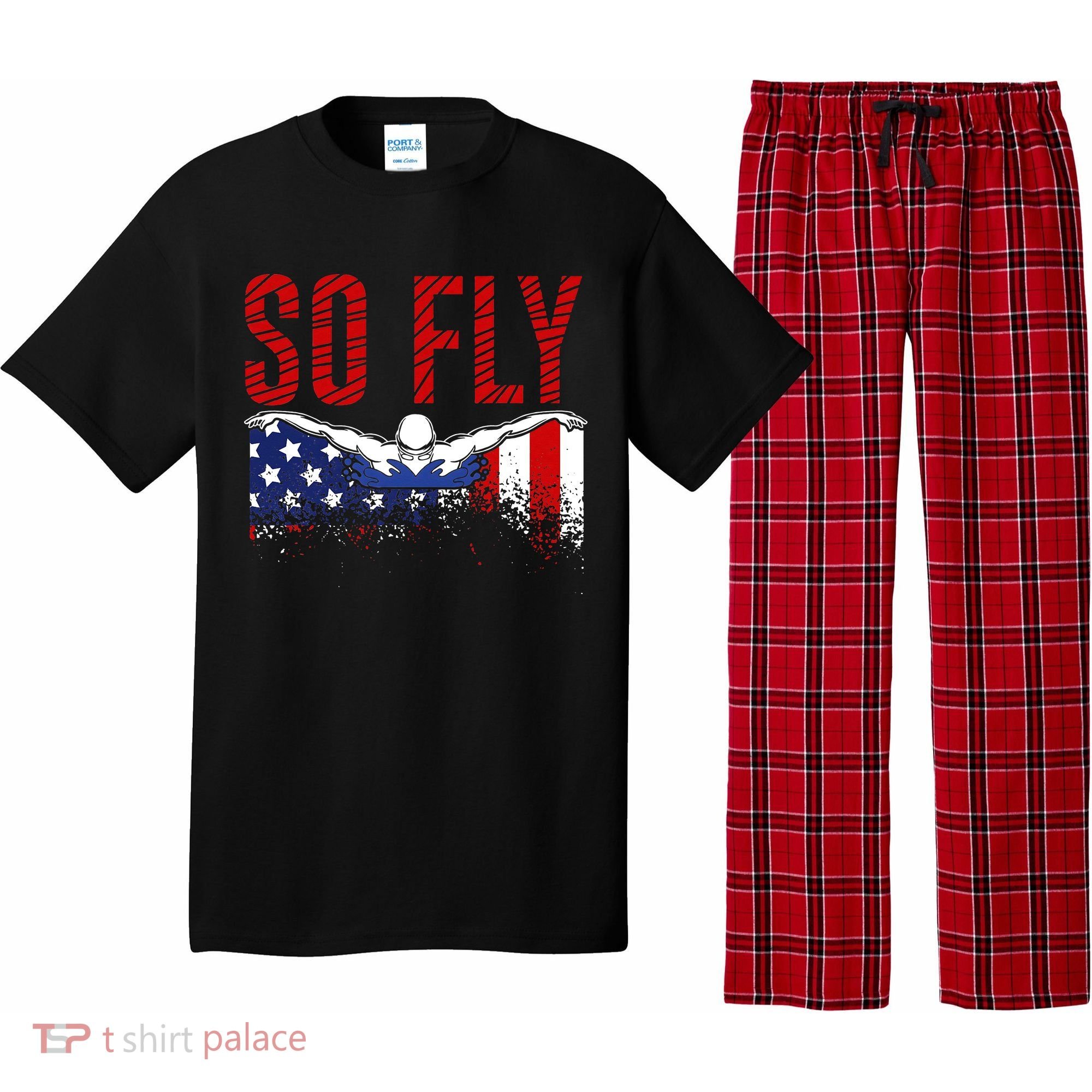 Team Sports Athlete So Fly USA Swimming Pajama Set