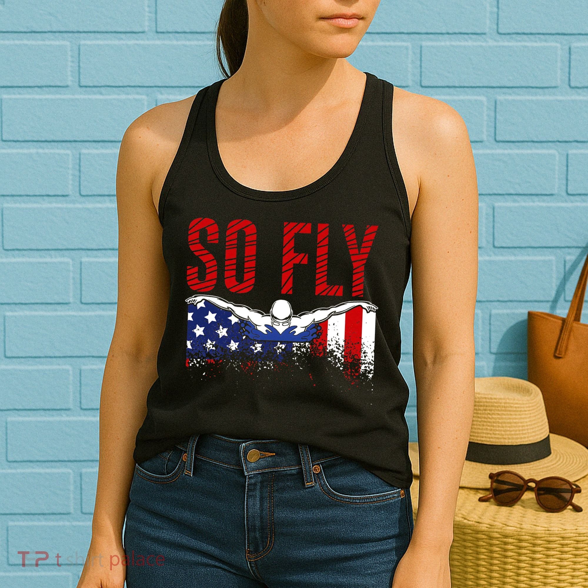 Team Sports Athlete So Fly USA Swimming Women's Tank Top