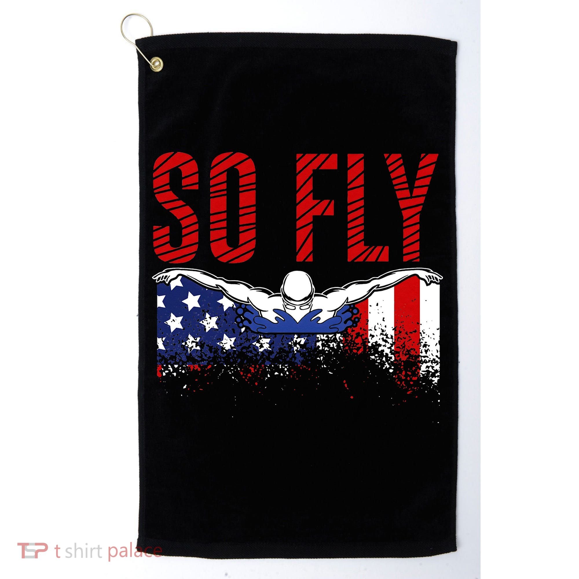 Team Sports Athlete So Fly USA Swimming Golf Towel