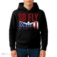 Team Sports Athlete So Fly USA Swimming Kids Hoodie thumb 4