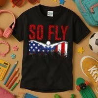 Team Sports Athlete So Fly USA Swimming Kids T-Shirt thumb 3