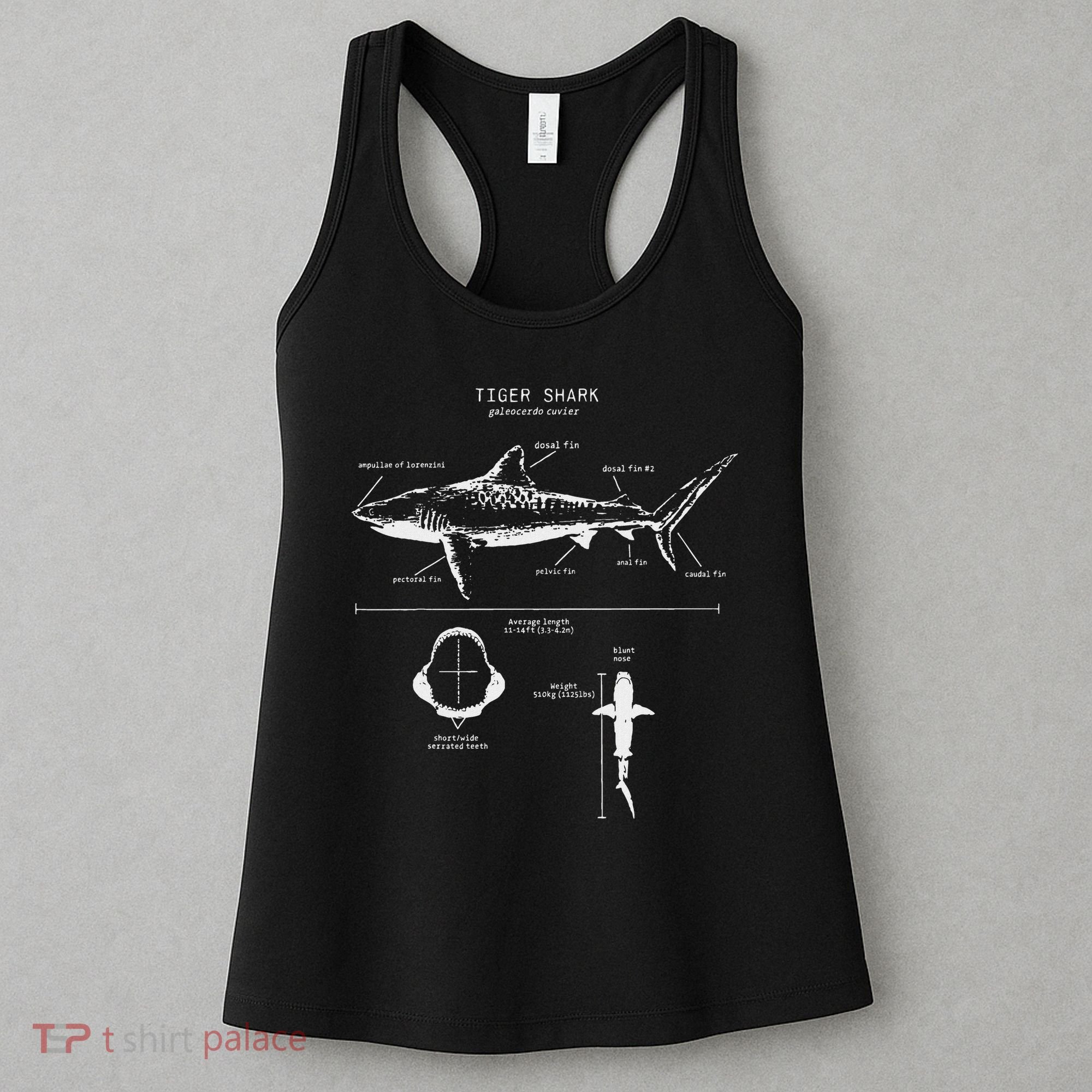 Tiger Shark Anatomy Marine Biologist Women's Tank Top